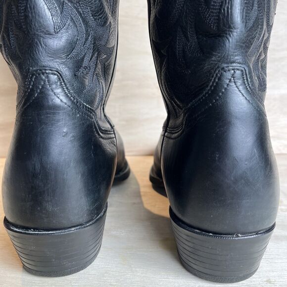 Ariat Mens Size 10 D Black Leather Cowboy Western Boots Style 34770 - Picture 5 of 13